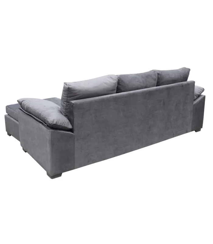 Chaiselongue reversible Alejandra en gris 230x148 cm