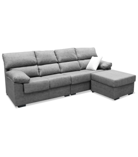 Sofa con chaiselongue Julia acabado gris 255 cm(ancho) 96