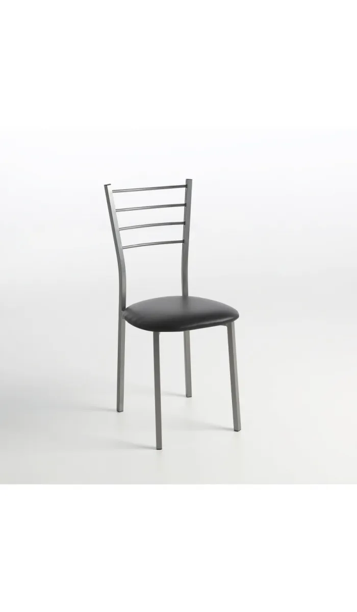 Pack de 2 sillas Berlin, gris y negro, 90x38x38 cm