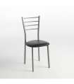 Pack de 2 sillas Berlin estructura gris tapizado negro, 90 cm(alto)38 cm(ancho)38 cm(largo)