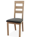 Pack de 2 sillas modelo Peñalara acabado cambrian, tapizado gris marengo 100 cm(alto)46 cm(ancho)52 cm(largo)