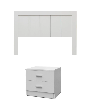 copy of Luca headboard and 2 tables with 2 drawers.