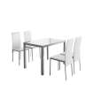 copy of LAIA table kitchen set 4 red and white chairs