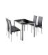 Conjunto cocina mesa y 4 sillas Amelia negro