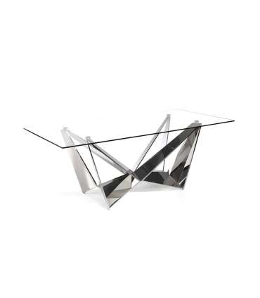 copy of Rectangular tempered glass fixed table CALAIS 200 x 100