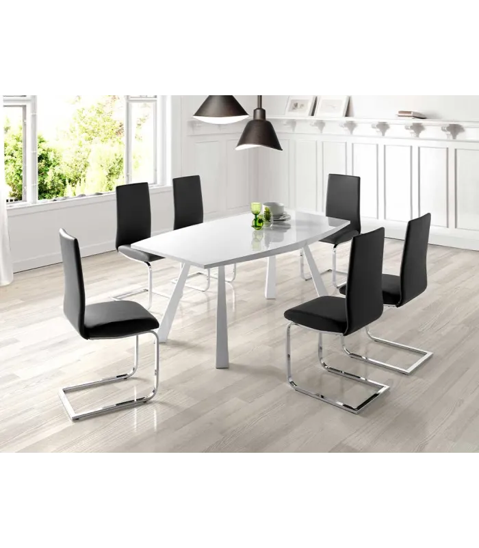 copy of Rectangular table with walnut wood finish BALI 200 x 90