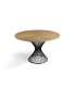 copy of Round fixed table finished in walnut NIMES 120 x 76
