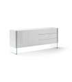 2 portas Erica brilho branco finish, 77 cm (alto) 180 cm (largura) 49 cm (floor)