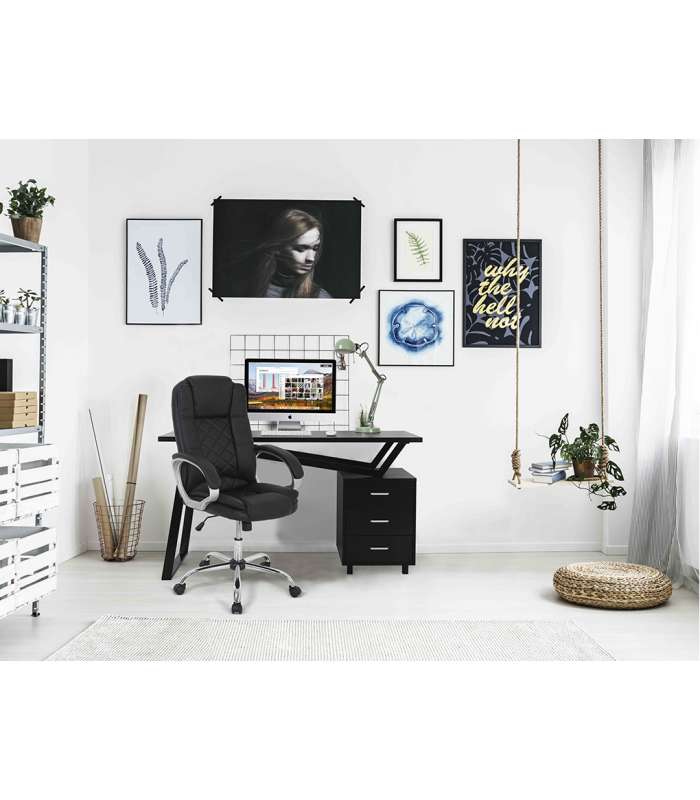 PDCOR Sillas de escritorio-oficina Sillón giratorio TANGO negro