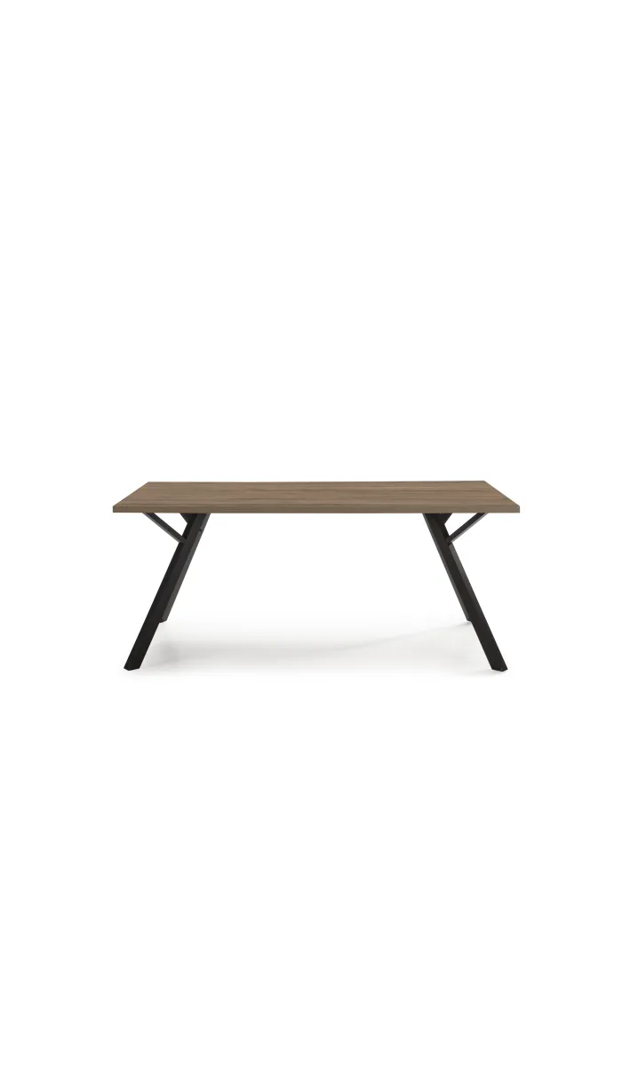 Mesa rectangular Paula, nogal sabi, 76x90x160 cm