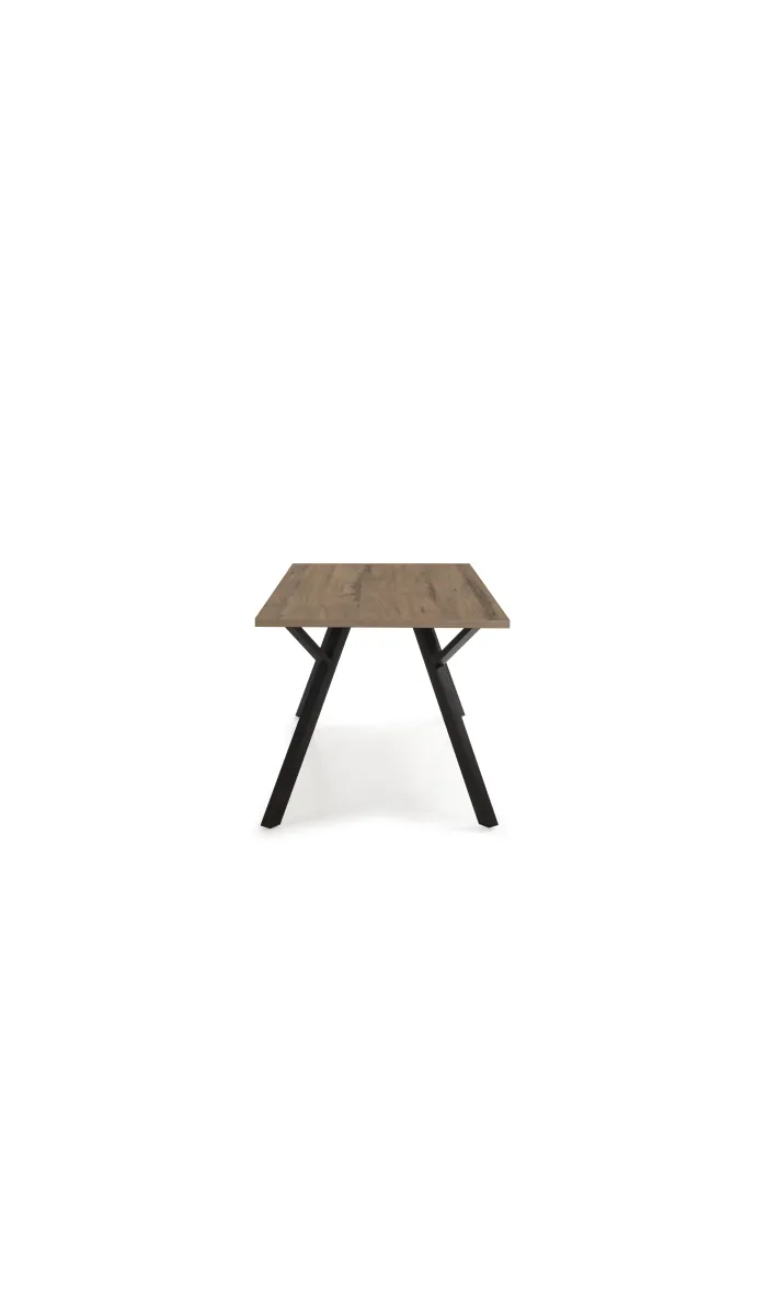 Mesa rectangular Paula, nogal sabi, 76x90x160 cm