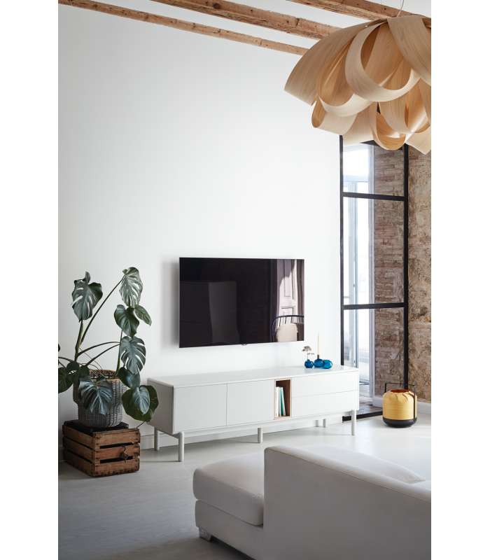 Mkric Mesas TV Mueble para televisión modelo Corvo 2 puerta 2