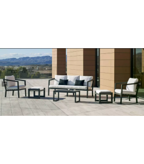 copy of Set garden terrace table + 2 armchairs steel Sulam-60.