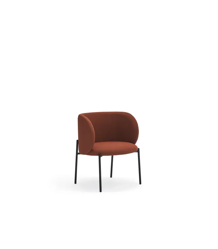 Butaca Mogi color teja, 65x60x74/44 cm, elegante