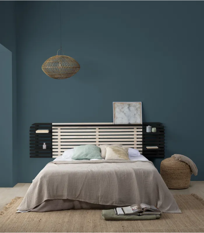 Cabecero Senhora elegante em cera branca e preto