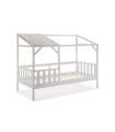 Tipo modelo de cama de cabine Ar terminou branco com tons cinzas, 210cm (largo) 99.1cm(cho) 161.9cm(alto).