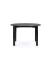 Mesa redonda para cocina o comedor modelo Atlas acabado negro, 120cm(ancho) 75.2cm(alto) 120cm(largo)