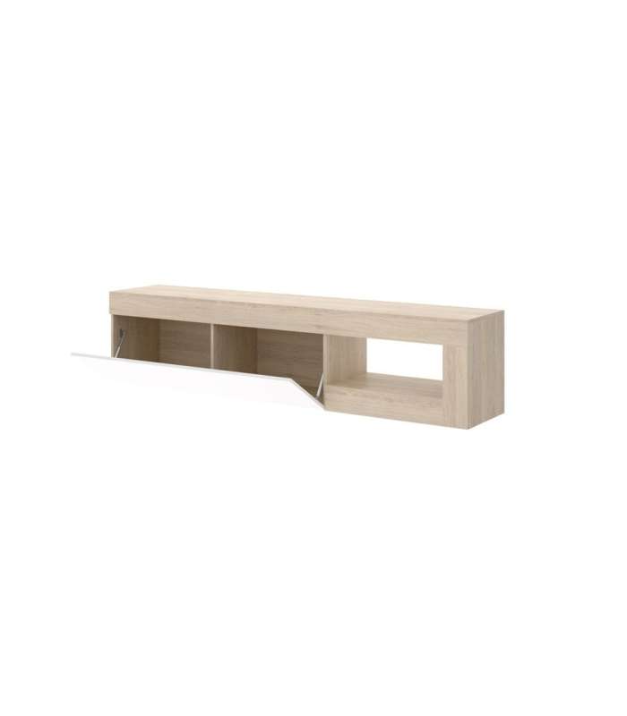 Natural Lebo/White Gloss TV Furniture