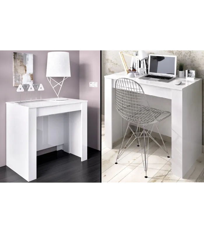 Extensible multifunctional Kiona dining table with 5 possible