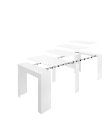 Extensible multifunctional Kiona dining table with 5 possible