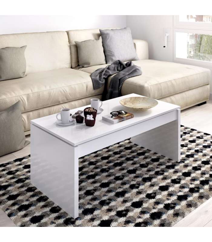 Side liftable center table in two colors to choose from.