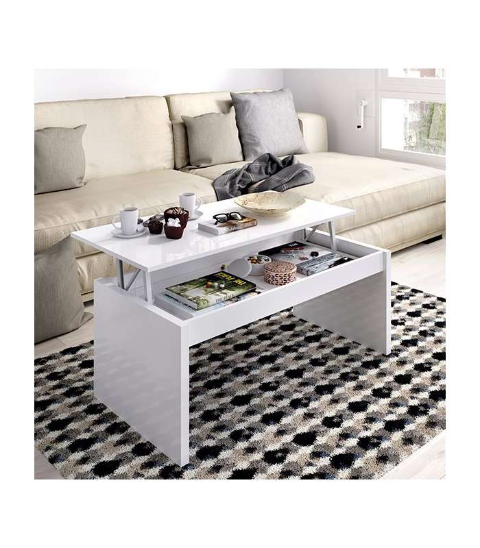 Side liftable center table in two colors to choose from.