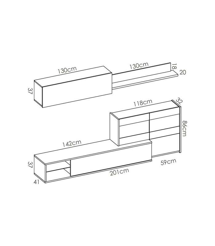 copy of Flexible Uma living room furniture in two-color design