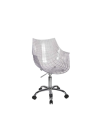 Pacote de 2 cadeiras giratórias modelo Olimpia transparente, 57,5 x 56 x 85-95/43-53 cm (L x C x A)
