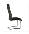 Pack de 4 sillas modelo Pastora acabado polipiel negro, 46 x 61 x 108/47 cm (largo x ancho x alto)