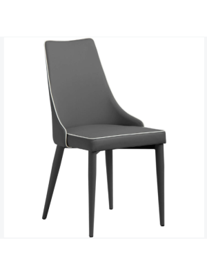 Pack de 2 sillas Paola polipiel gris