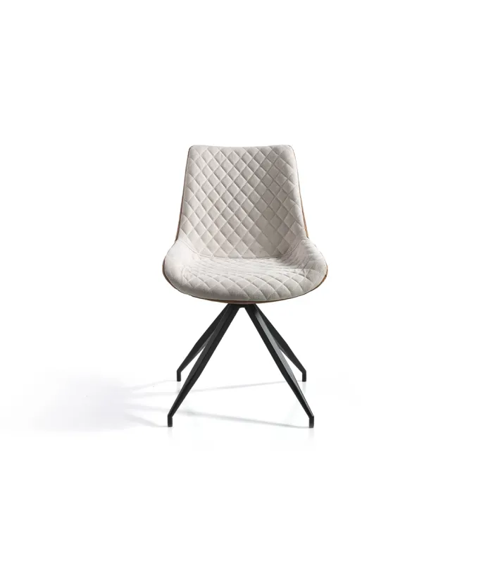 copy of Silla de comidor en tela beige GANTE 55 x 55 x 86/49 cm