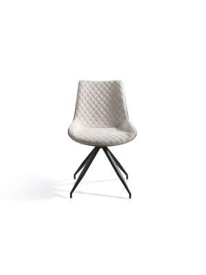 Pack de 2 sillas SABINA en beige y marrón