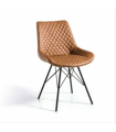 copy of Silla de comidor en tela beige GANTE 55 x 55 x 86/49 cm (largo x ancho x alto)