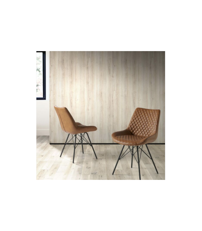 PDCOR Sillas de salon Pack de 4 sillas modelo Michigan acabado