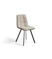 copy of Silla de comidor en tela beige GANTE 55 x 55 x 86/49 cm (largo x ancho x alto)