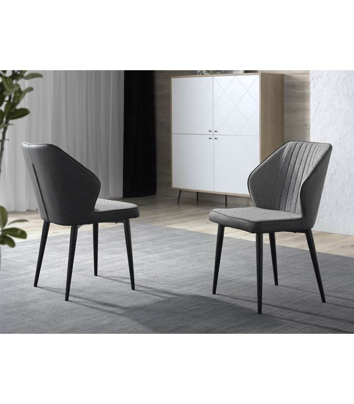 copy of Silla de comidor en tela beige GANTE 55 x 55 x 86/49 cm