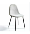 copy of Silla de comidor en tela beige GANTE 55 x 55 x 86/49 cm (largo x ancho x alto)