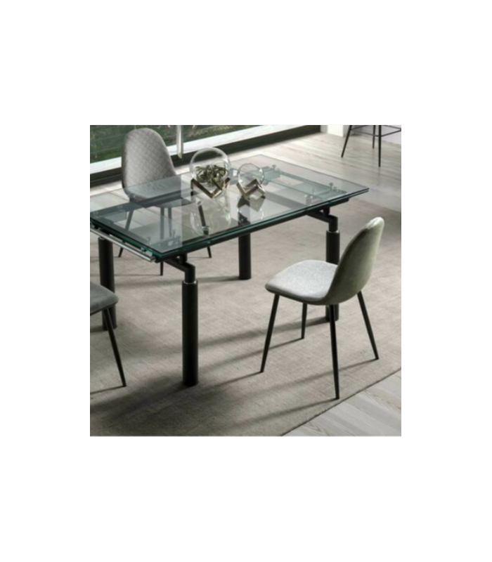 copy of Silla de comidor en tela beige GANTE 55 x 55 x 86/49 cm