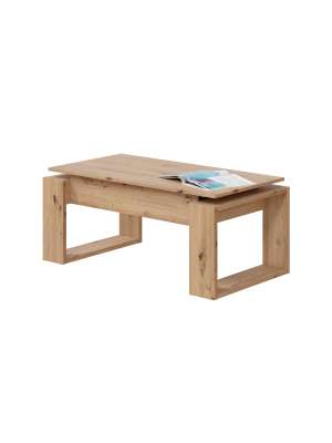 Mesa centro elevable roble nordish para tu salón