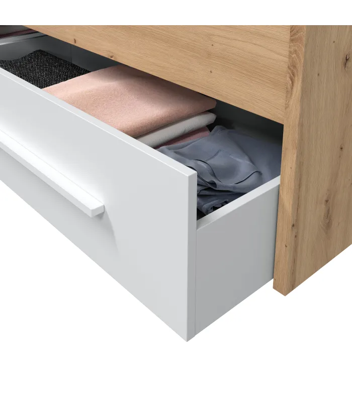 Cama juvenil Nuria con dos cajones y diseño moderno