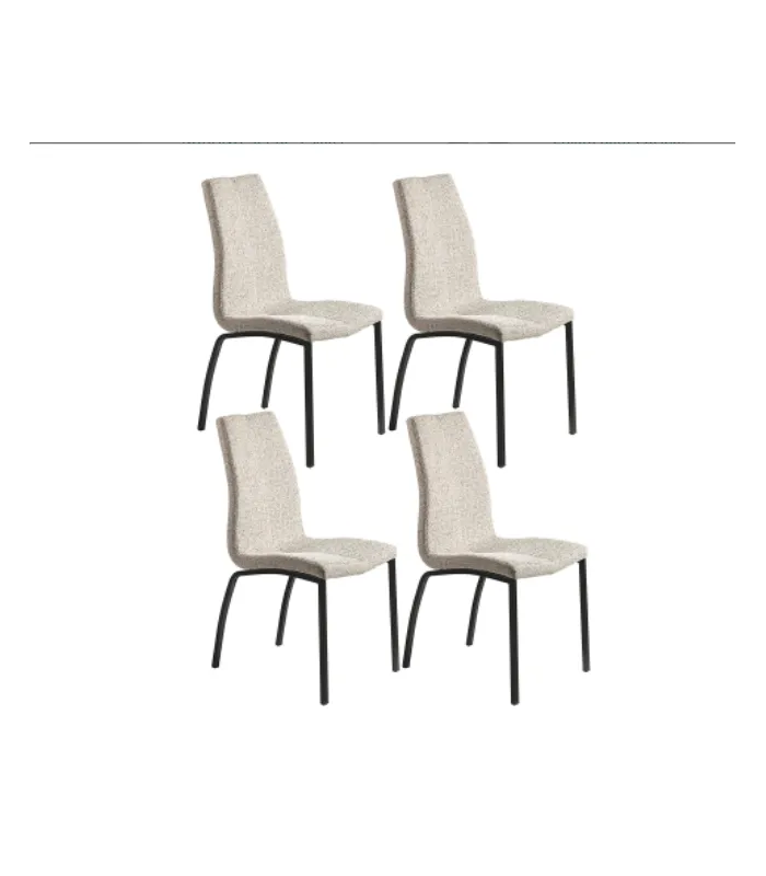 copy of Silla de comidor en tela beige GANTE 55 x 55 x 86/49 cm