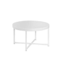 Modelo de mesa redonda Redo 2CT-3016, acabamento branco, 43cm (alta) 100cm (largura) 100cm (fondoo)