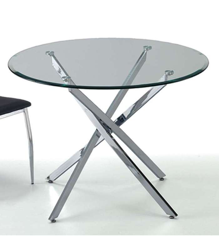 Mbtic Mesas de salon Mesa cristal redonda Gara 110 cm