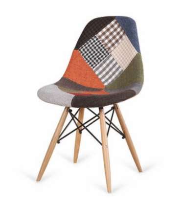 Pacote de 2 cadeiras Dereck Patch patchwork. 42 cm(largura) 81 cm(altura) 46 cm(profundidade)