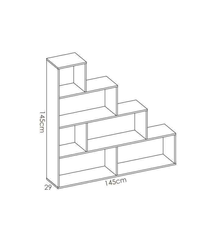 Shelf Iznatoraf duas cores à escolha entre 145 cm(altura)145