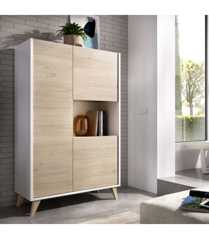 Meuble haut trois portes pour salon ou cuisine Cazalilla en