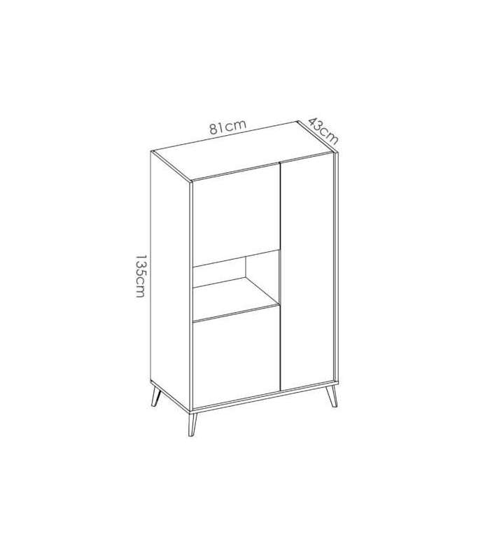 Meuble haut trois portes pour salon ou cuisine Cazalilla en