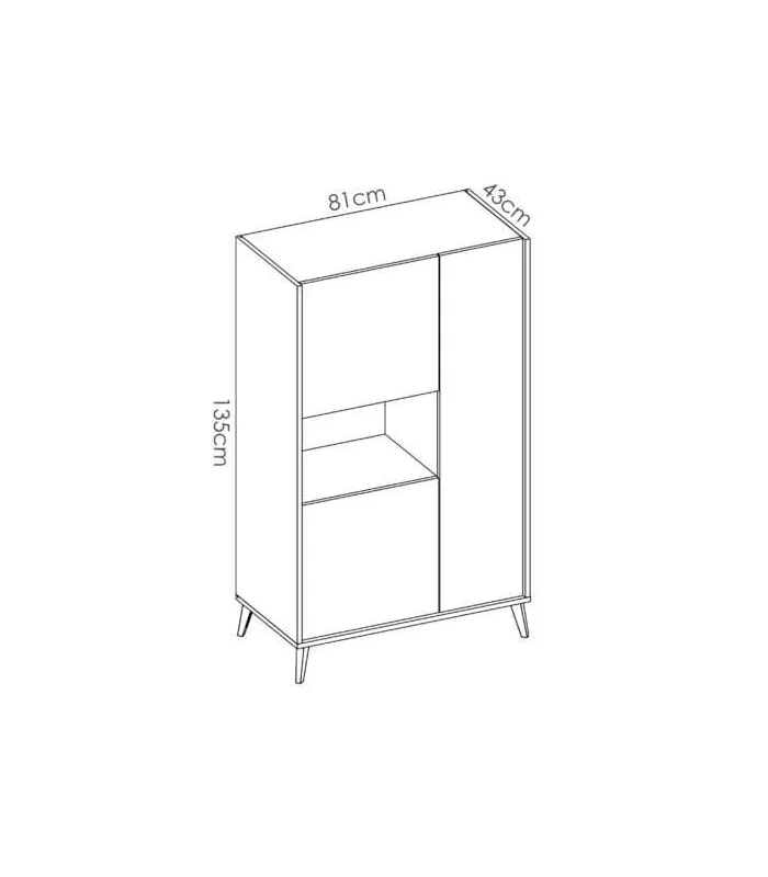 Meuble haut trois portes pour salon ou cuisine Cazalilla en