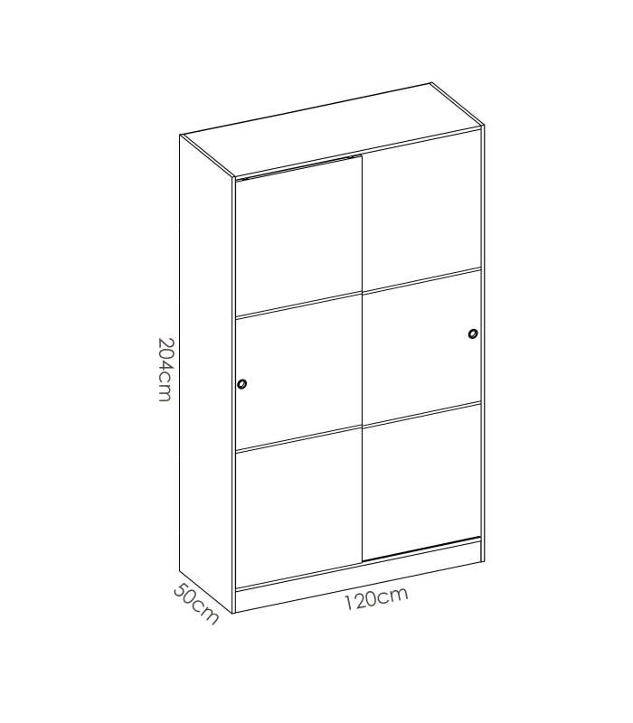 Wardrobe sliding doors Plus Slide 120 cm wide