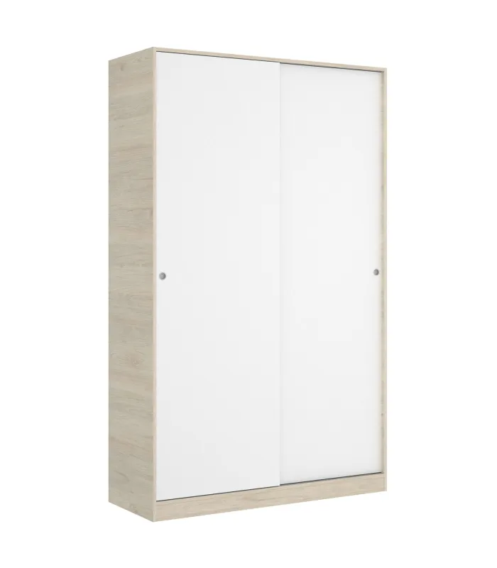 Armario corredero Lupión en blanco brillo-natur.